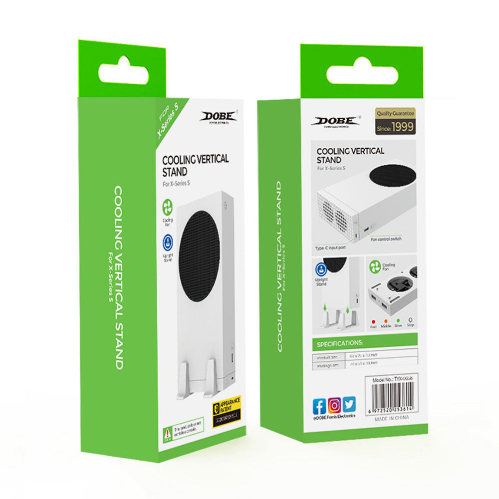 DOBE TYX-0658 til Xbox Series S lodret holder til kølestativ Dobbelt køleventilatorbase DOBE TYX-0658 til Xbox Series S lodret holder til kølestativ Dobbelt køleventilatorbase